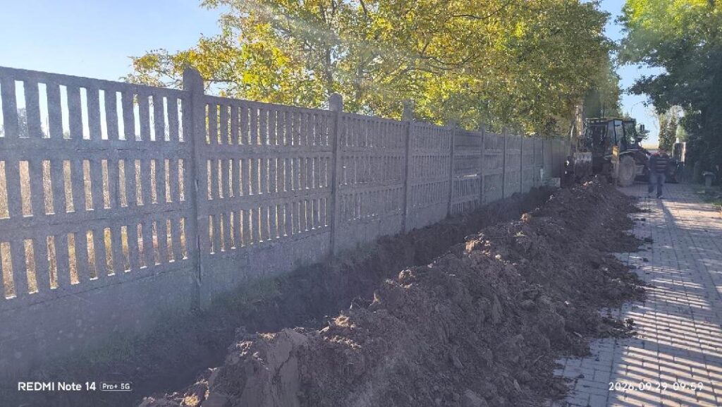 remont  wodociągu na&nbsp;terenie Cmentarza komunalnego biegnącego wzdłuż kwatery 41